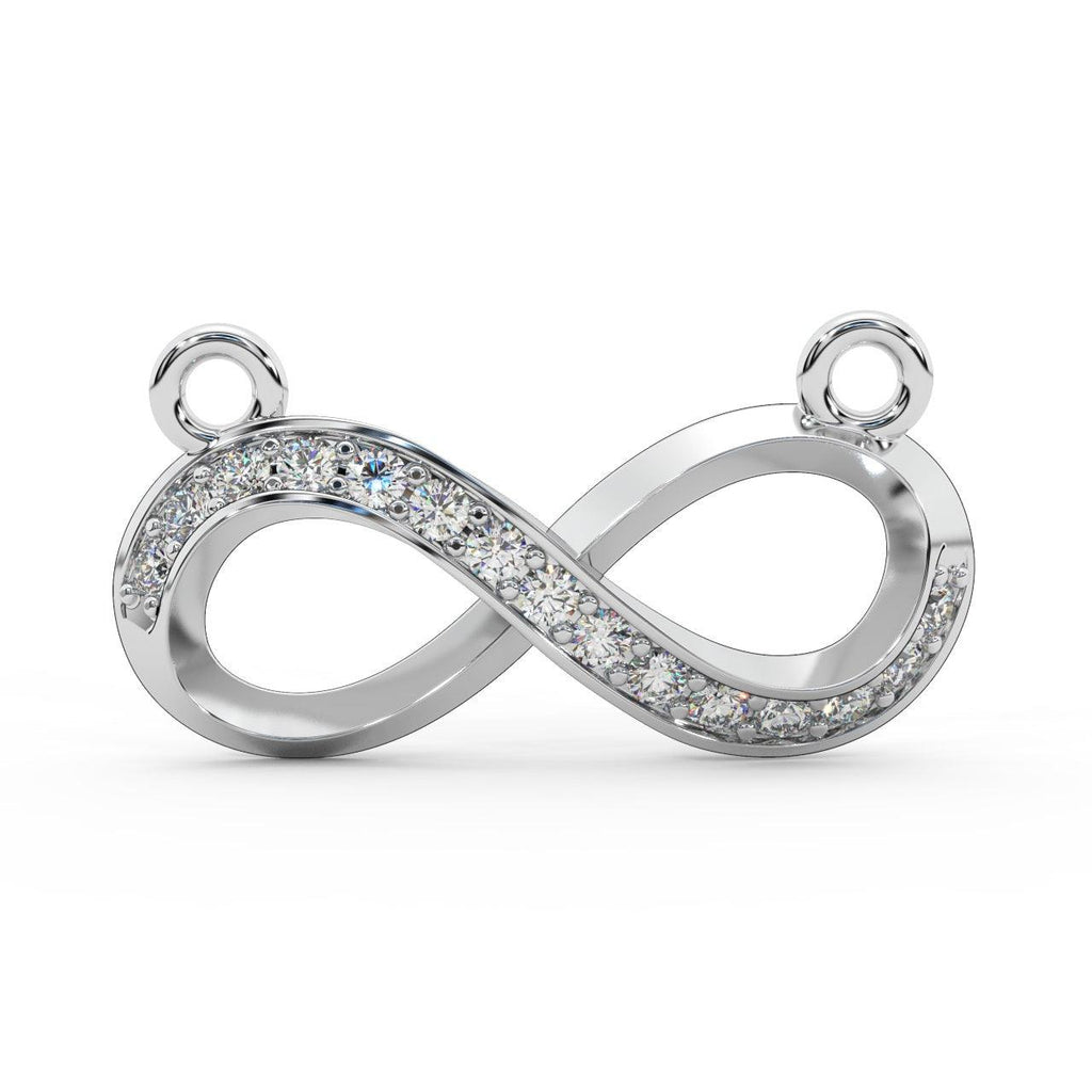 Infinity Style Natural Round Diamond Pendant Women Necklace