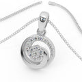 Designer Cluster Pendant For Women Natural Round Diamond 0.50 Ct Crafted In Platinum & Gold