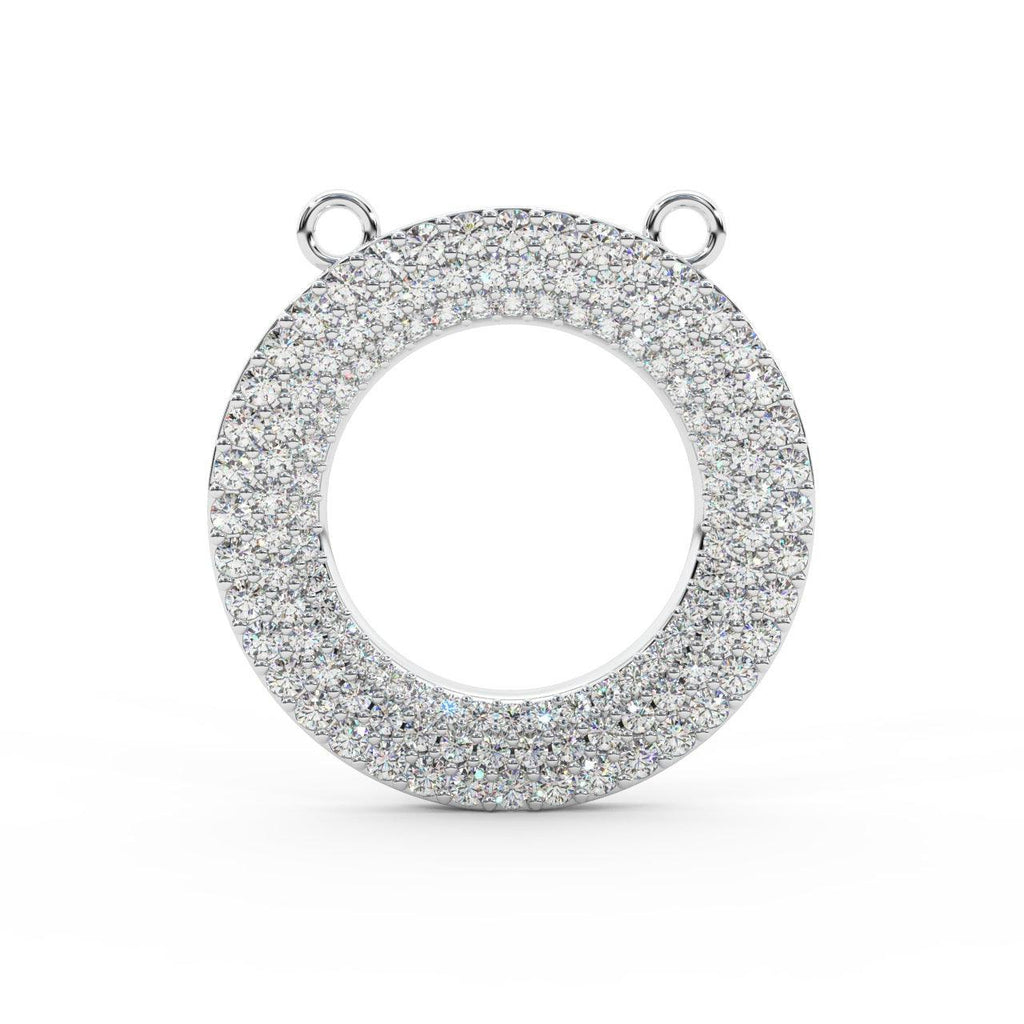 Natural Round Diamond Roulette Pendant For Her - 0.60 carat
