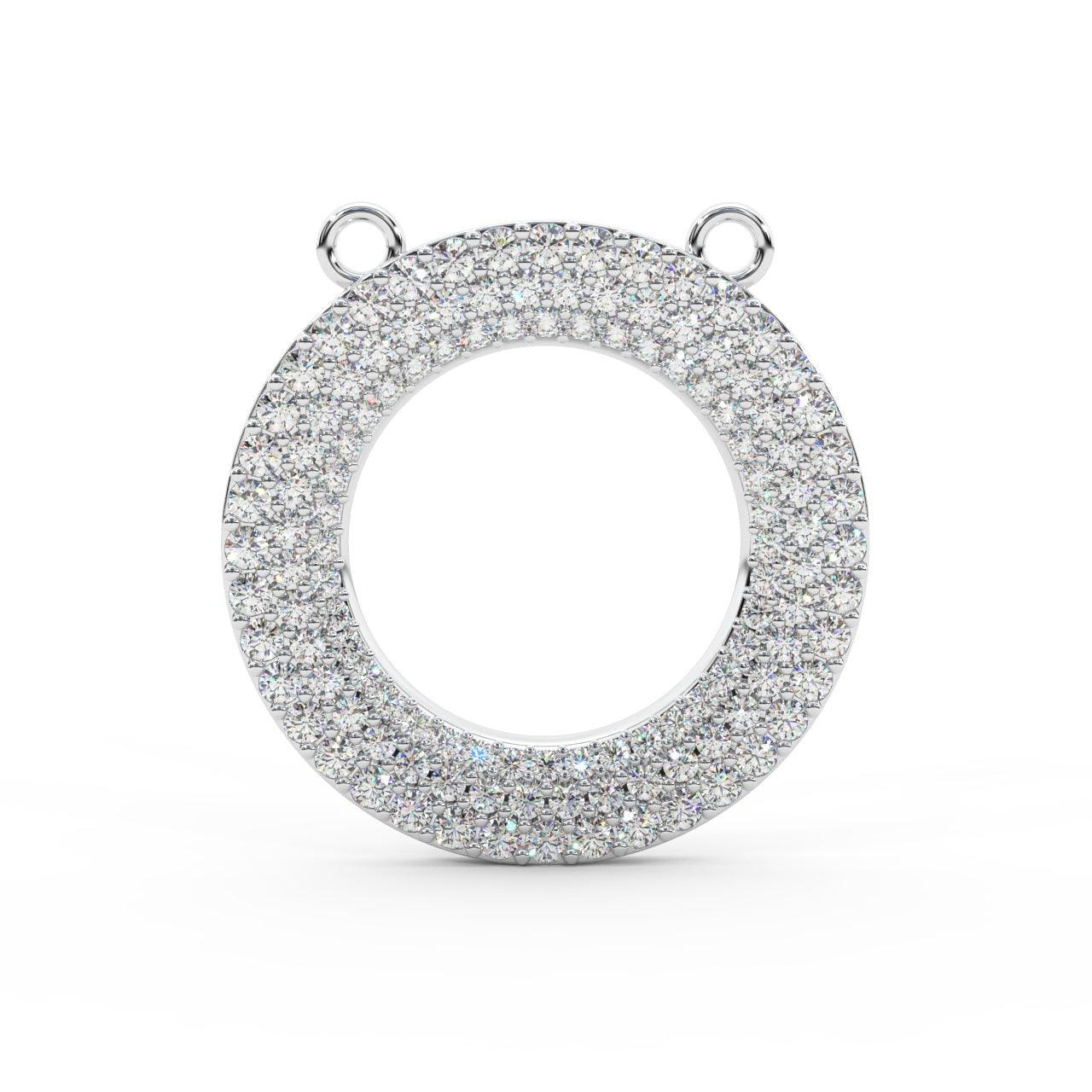 Natural Round Diamond Roulette Pendant For Her - 0.60 carat