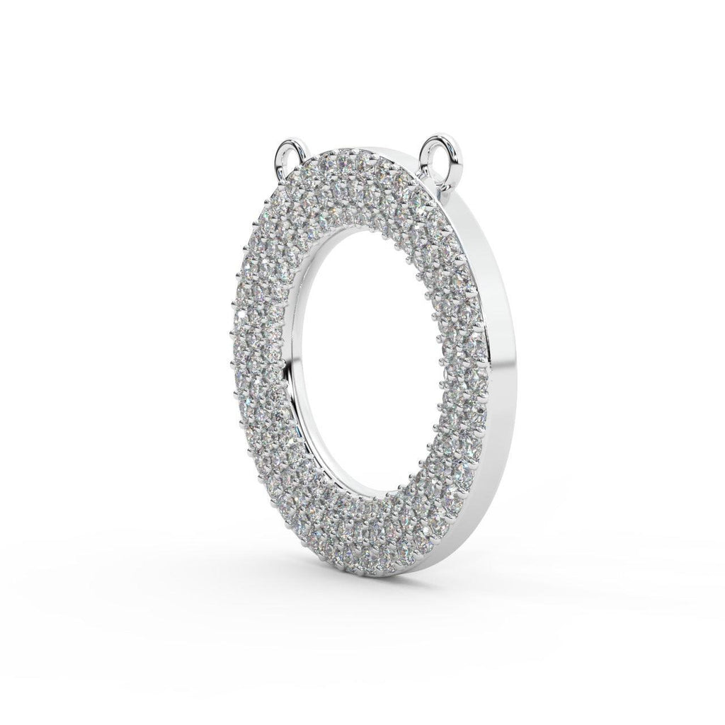 Natural Round Diamond Roulette Pendant For Her - 0.60 carat
