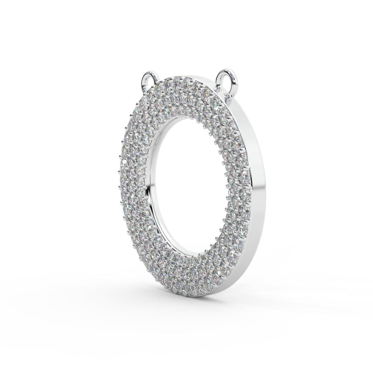 Natural Round Diamond Roulette Pendant For Her - 0.60 carat