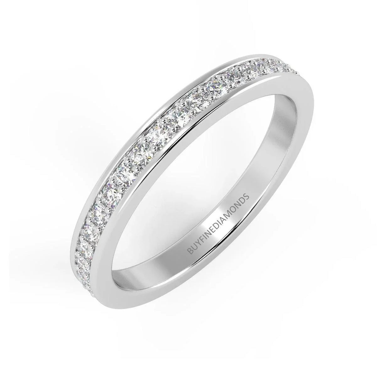 D/VVS 0.50Ct Round Lab Diamond Full Eternity Ring for Women's