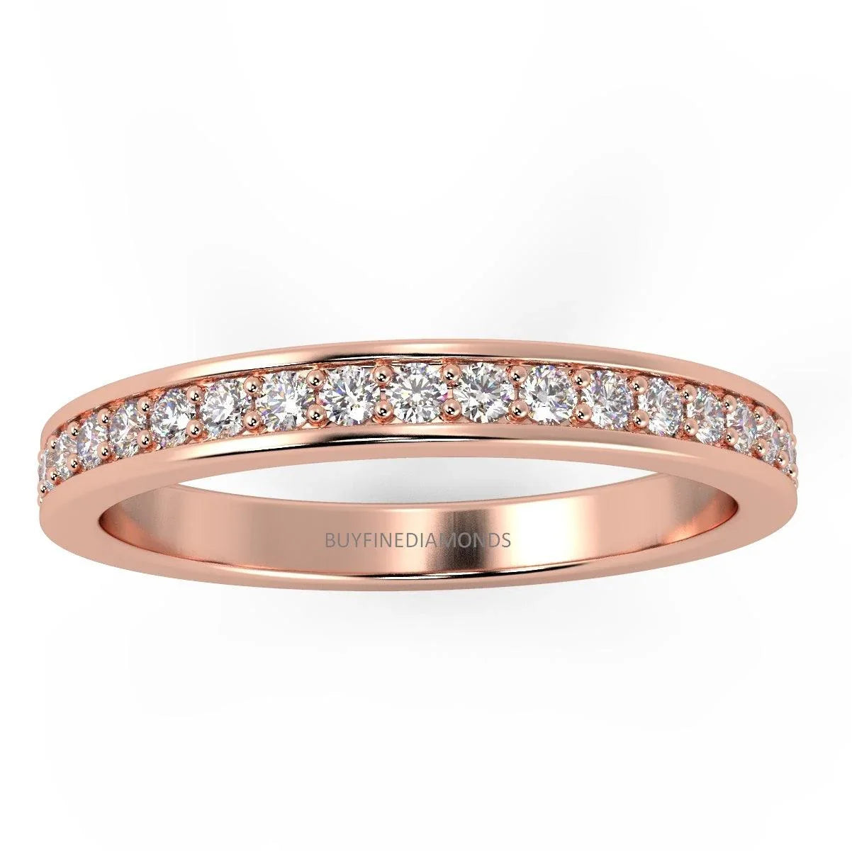 D/VVS 0.50Ct Round Lab Diamond Full Eternity Ring for Women's