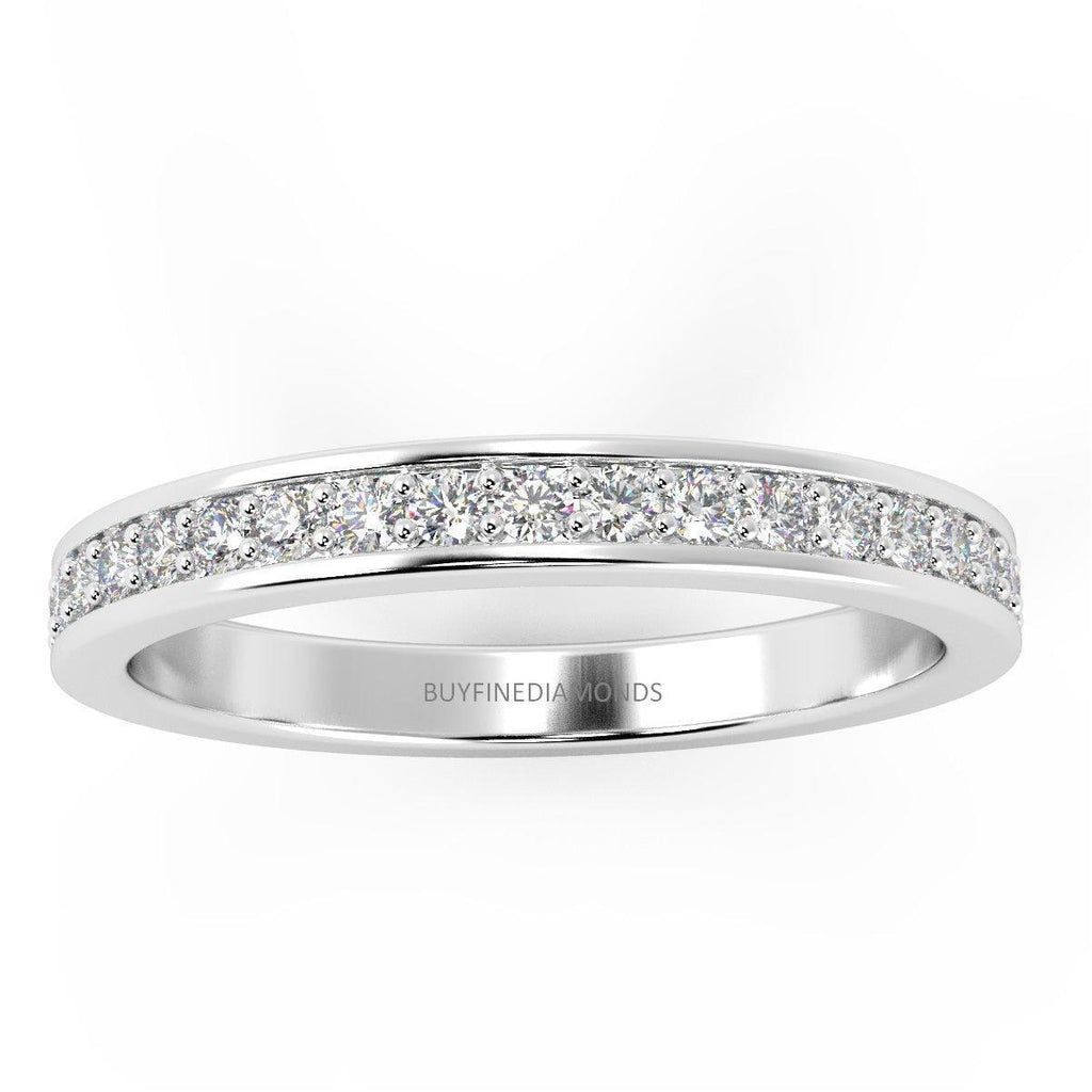 D/VVS 0.50Ct Round Lab Diamond Full Eternity Ring for Women's