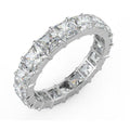 F/VS Quality Princess Cut Diamond Full Eternity Ring PLATINUM AND 18K GOLD