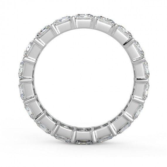 F/VS Quality Princess Cut Diamond Full Eternity Ring PLATINUM AND 18K GOLD
