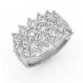 Natural Round Diamond Designer Half Eternity Ring - 3.50 Carat