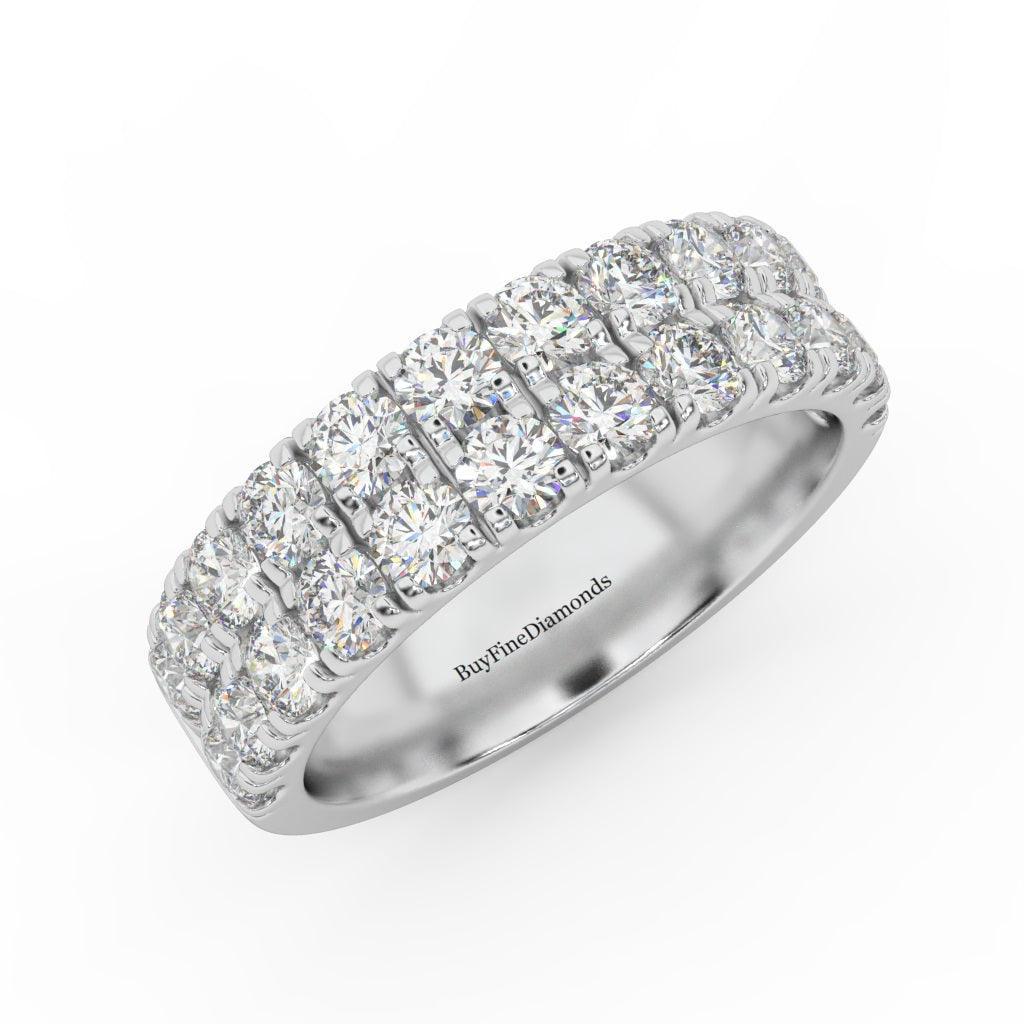 5.3MM Natural Round Diamond Micro Pave Set Wedding Band 2.00 Ct