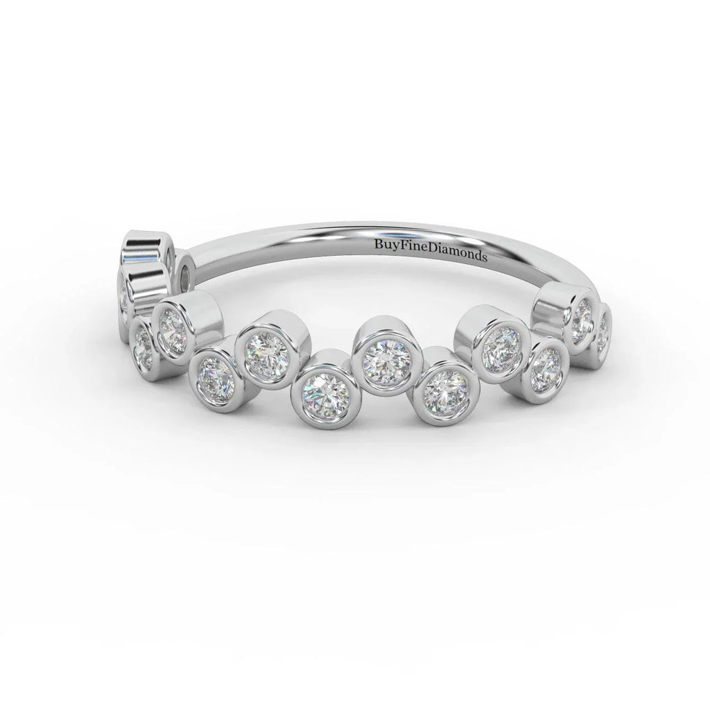 Bezel Set Natural Round Diamond Designer Eternity Ring - 0.40 Carat