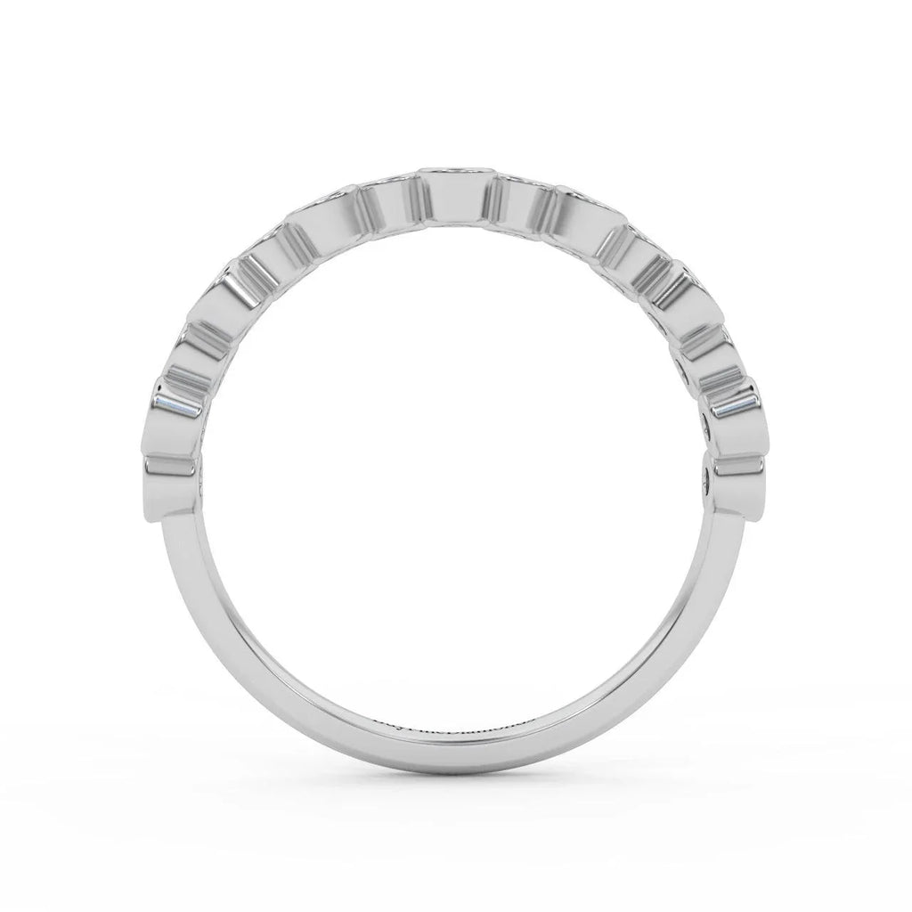 Bezel Set Natural Round Diamond Designer Eternity Ring - 0.40 Carat