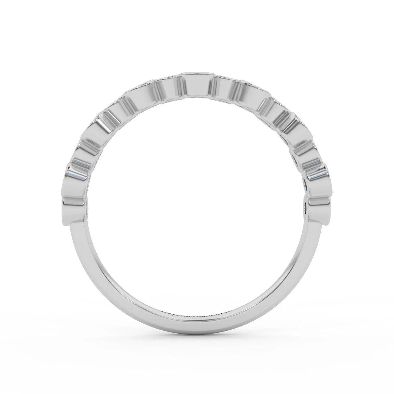 Bezel Set Natural Round Diamond Designer Eternity Ring - 0.40 Carat
