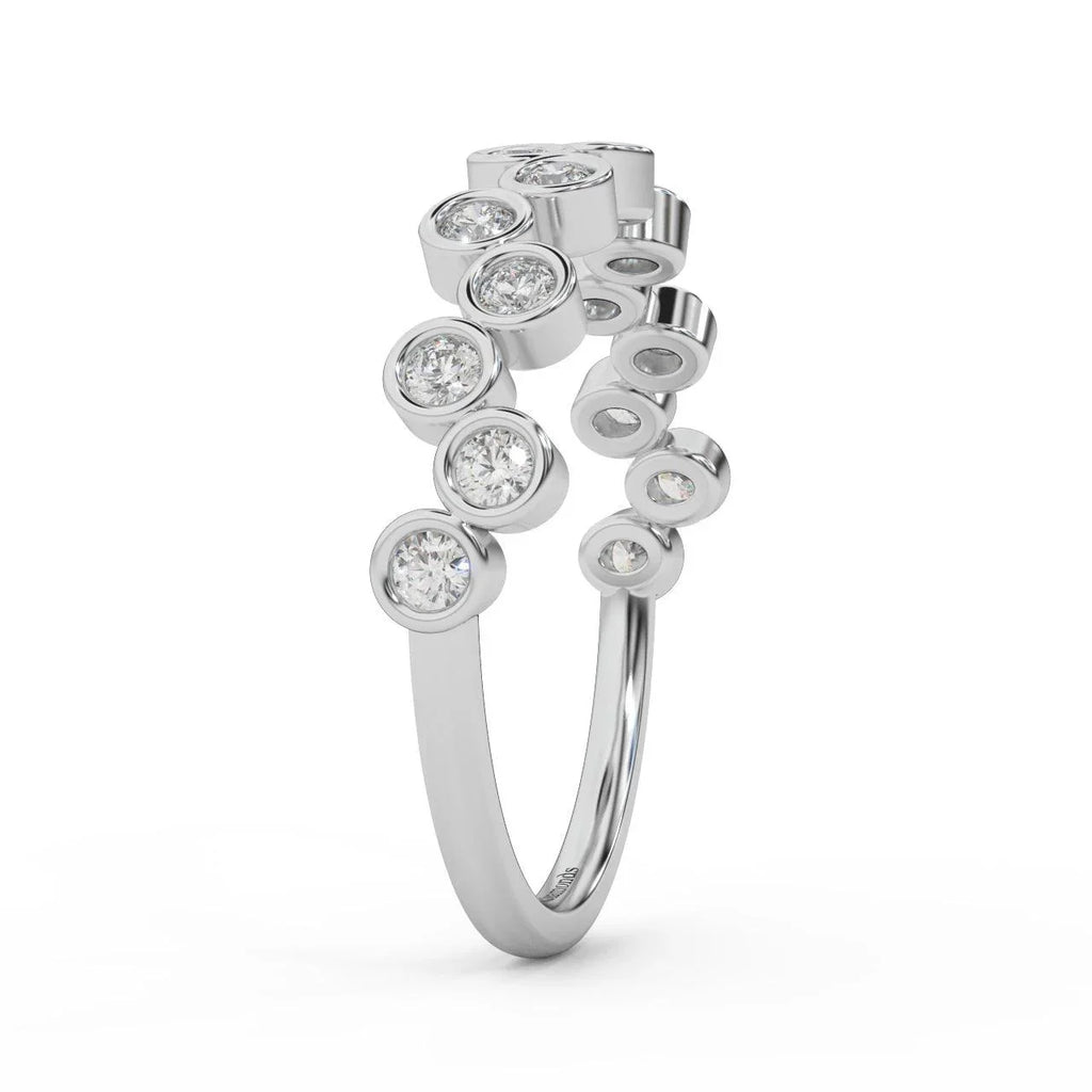 Bezel Set Natural Round Diamond Designer Eternity Ring - 0.40 Carat