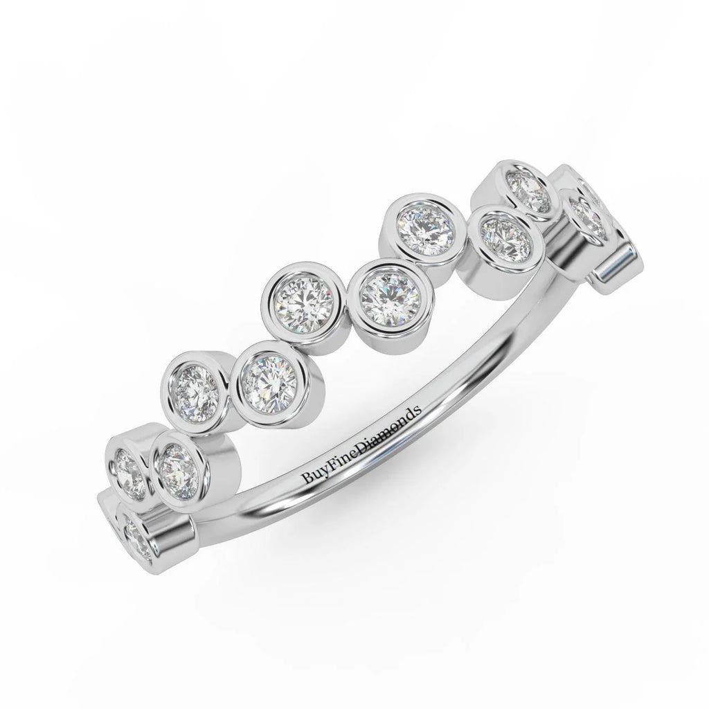 Bezel Set Natural Round Diamond Designer Eternity Ring - 0.40 Carat