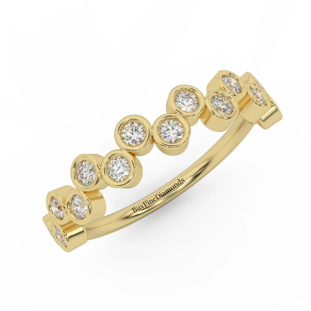 Bezel Set Natural Round Diamond Designer Eternity Ring - 0.40 Carat