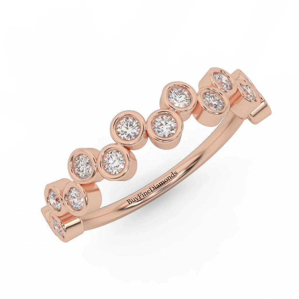 Bezel Set Natural Round Diamond Designer Eternity Ring - 0.40 Carat