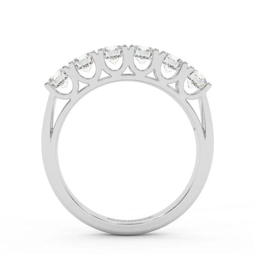 1.00ct D/VVS Round Diamond U Prong Eternity Rings For Women