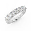 1.00ct D/VVS Round Diamond U Prong Eternity Rings For Women