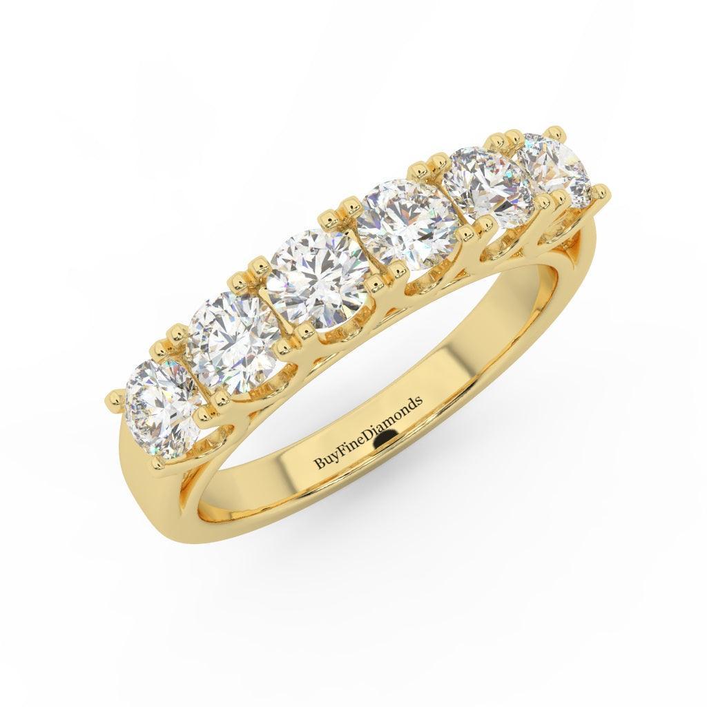 1.00ct D/VVS Round Diamond U Prong Eternity Rings For Women