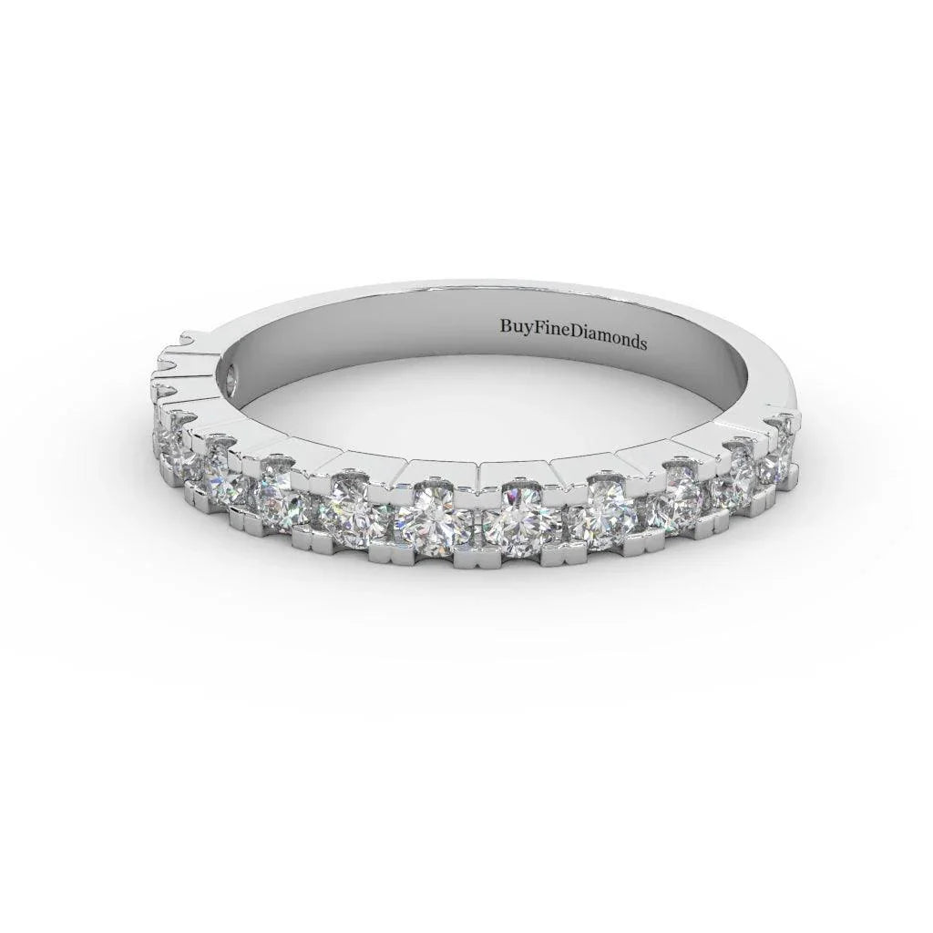 0.50 Ct Natural Round  Diamond Wedding Ring For Her