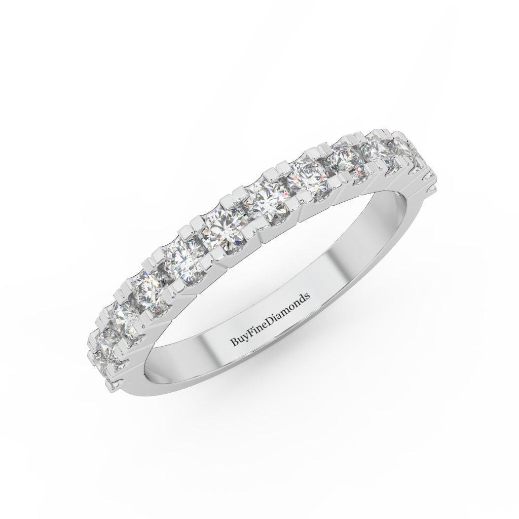 0.50 Ct Natural Round  Diamond Wedding Ring For Her