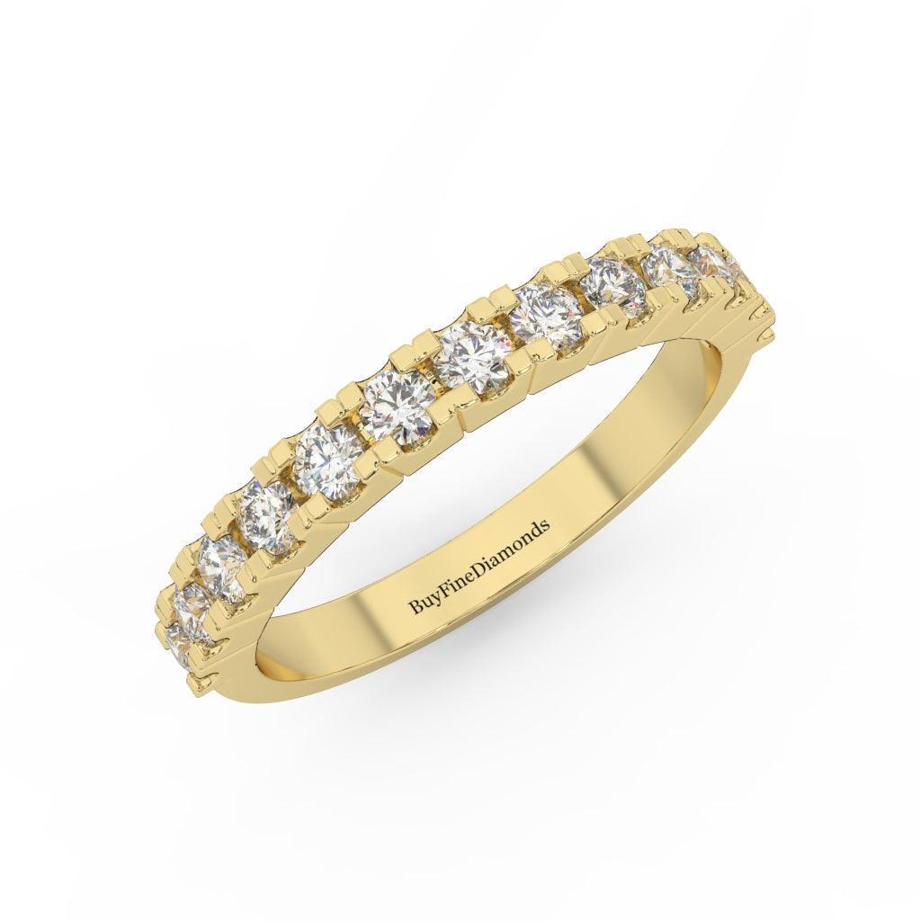 0.50 Ct Natural Round  Diamond Wedding Ring For Her