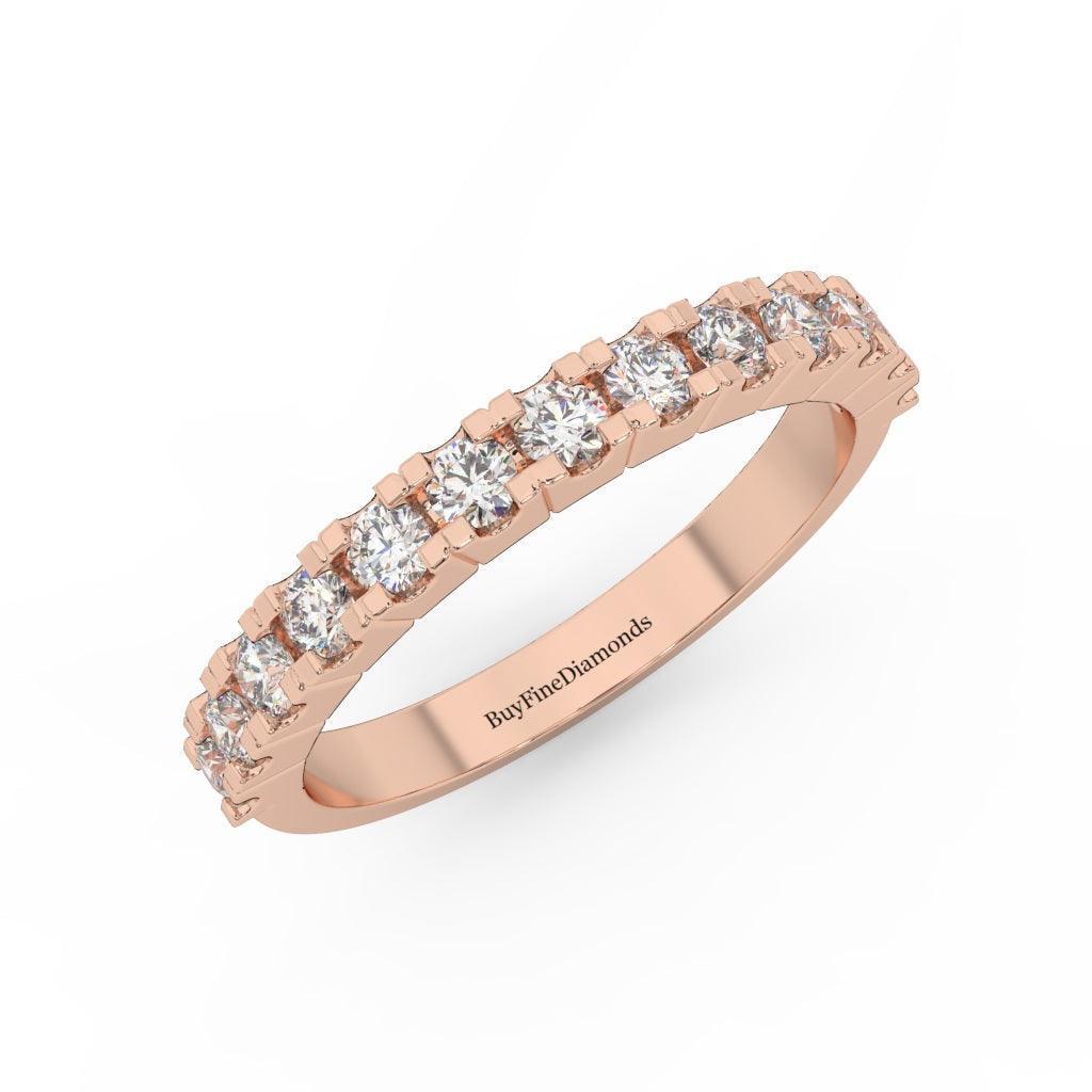 0.50 Ct Natural Round  Diamond Wedding Ring For Her