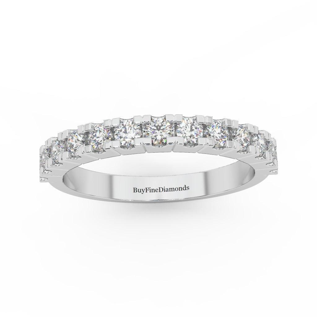 0.50 Ct Natural Round  Diamond Wedding Ring For Her