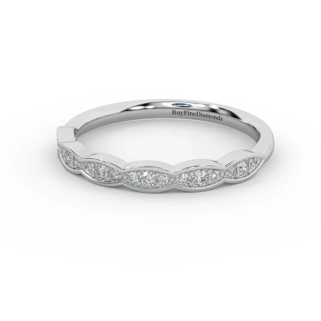 Lab Diamond Stacking Wedding Ring with Elegant Brilliant Round Diamond