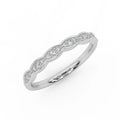Lab Diamond Stacking Wedding Ring with Elegant Brilliant Round Diamond