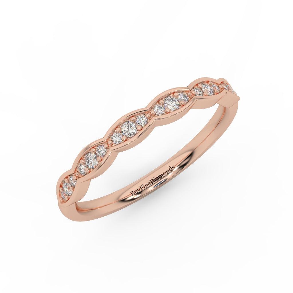 Lab Diamond Stacking Wedding Ring with Elegant Brilliant Round Diamond