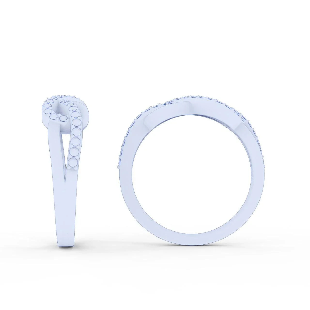 Natural Round Diamond Infinity Eternity Ring For Women 0.40 Carat