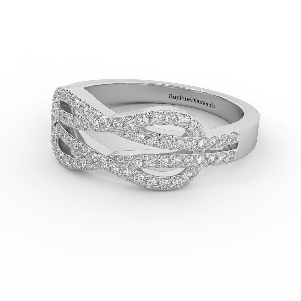 Natural Round Diamond Infinity Eternity Ring Band - 0.40 Carat