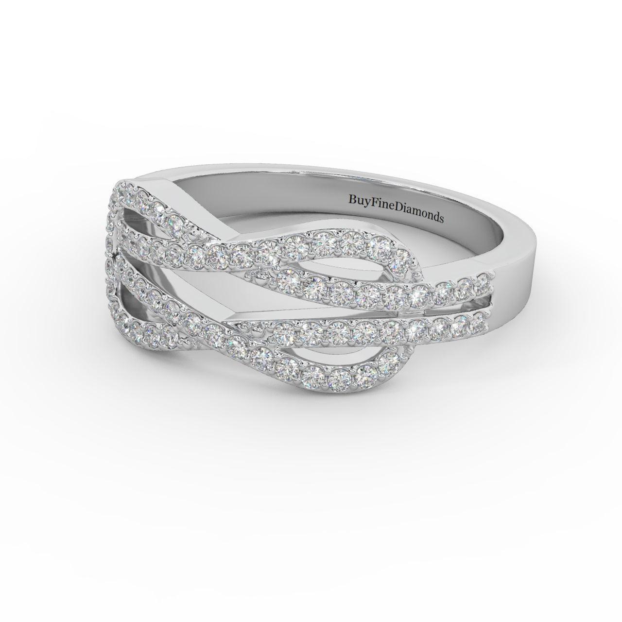 Natural Round Diamond Infinity Eternity Ring Band - 0.40 Carat
