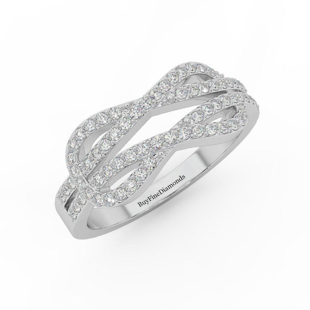 Natural Round Diamond Infinity Eternity Ring Band - 0.40 Carat
