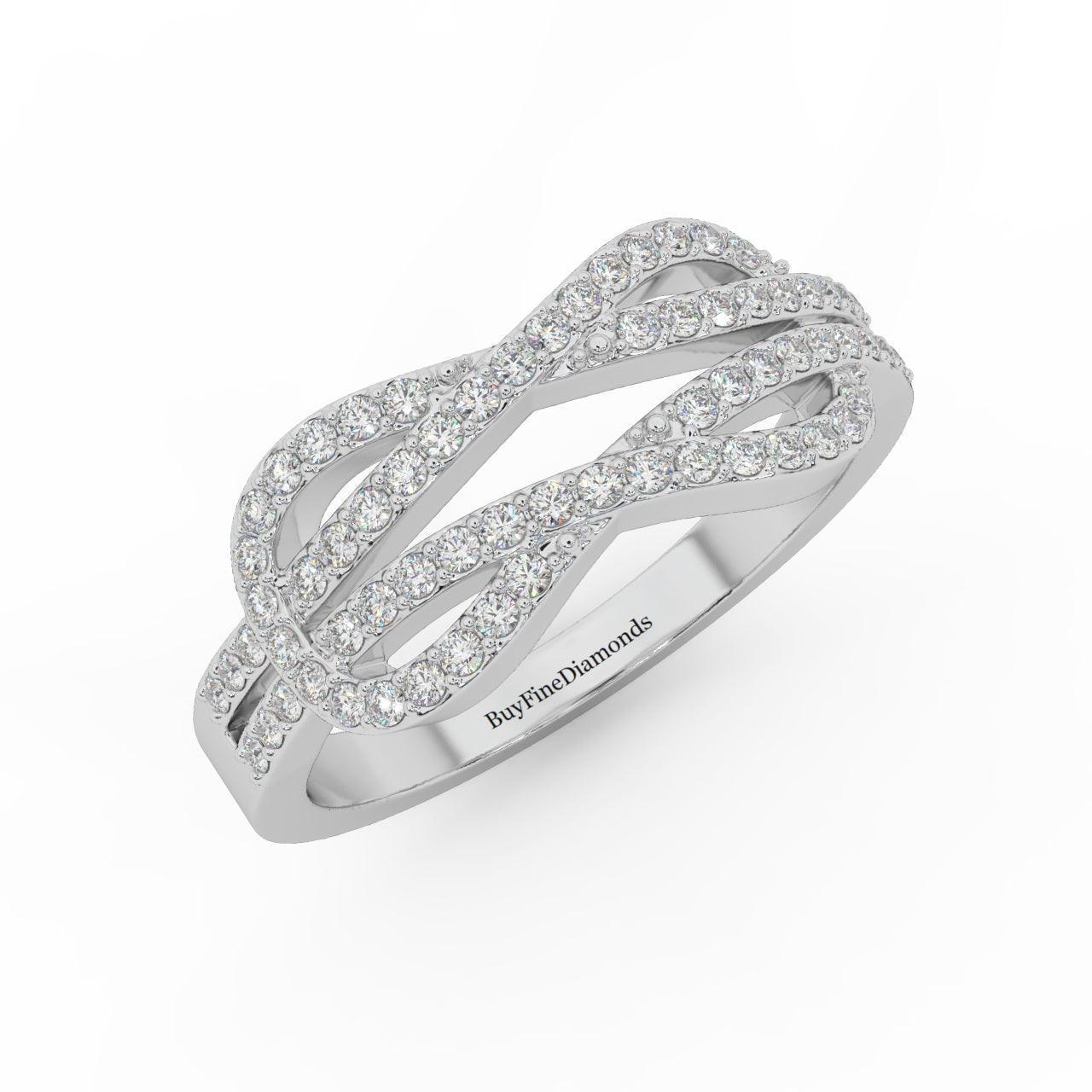 Natural Round Diamond Infinity Eternity Ring Band - 0.40 Carat