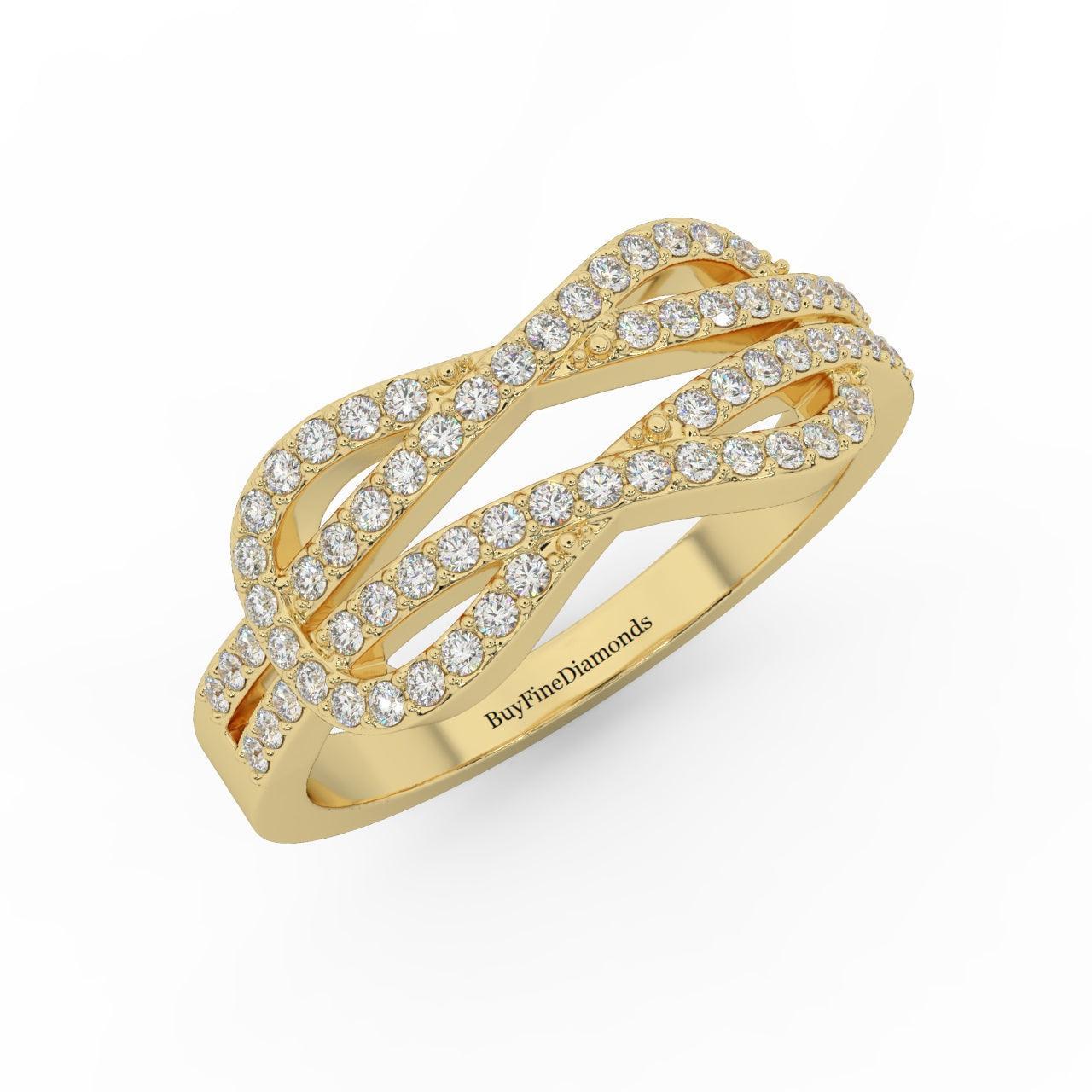 Natural Round Diamond Infinity Eternity Ring Band - 0.40 Carat