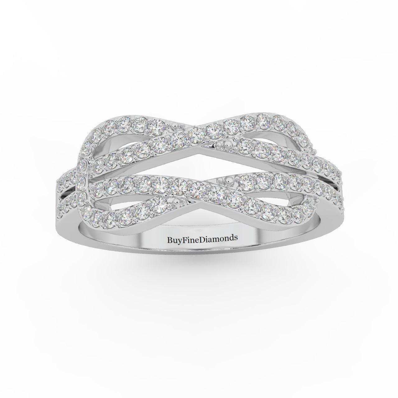 Natural Round Diamond Infinity Eternity Ring Band - 0.40 Carat