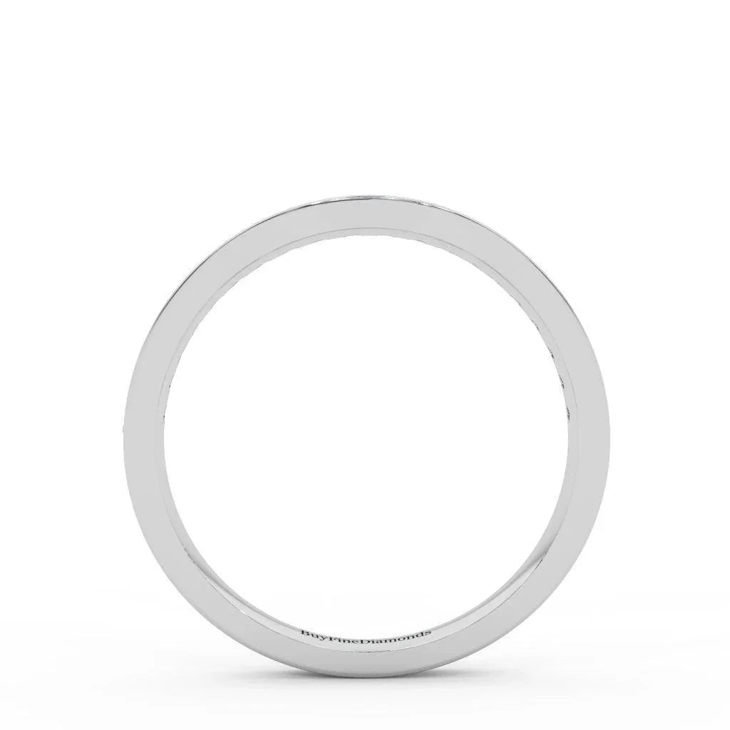 Natural Round Diamond Curved Half Eternity Wedding Ring - 0.33 Carat - Amada Diamonds