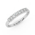 2.0MM Claw Set Round Diamond Half Eternity Ring - 0.40 Carat