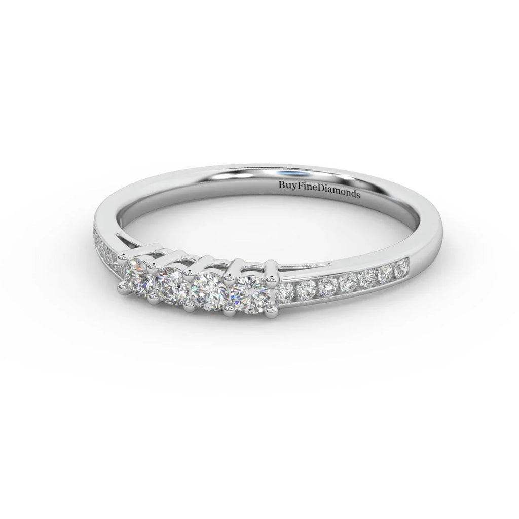 Designer Half Eternity Round Diamond Ring For Women