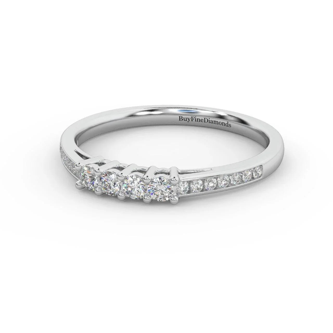 Designer Half Eternity Round Diamond Ring For Women