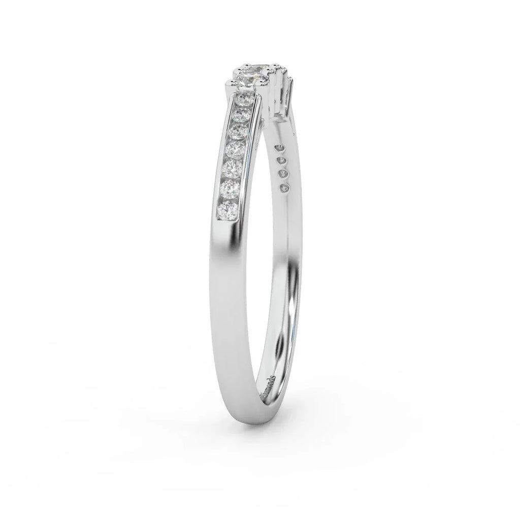 Designer Half Eternity Round Diamond Ring For Women