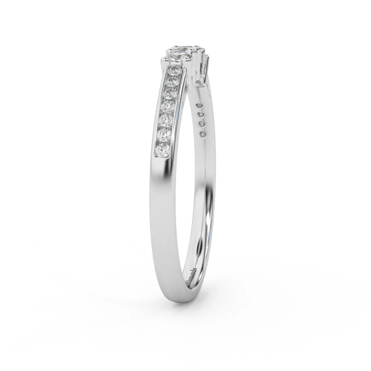 Designer Half Eternity Round Diamond Ring For Women