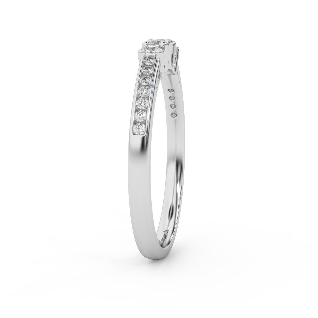 Designer Half Eternity Round Diamond Ring For Women