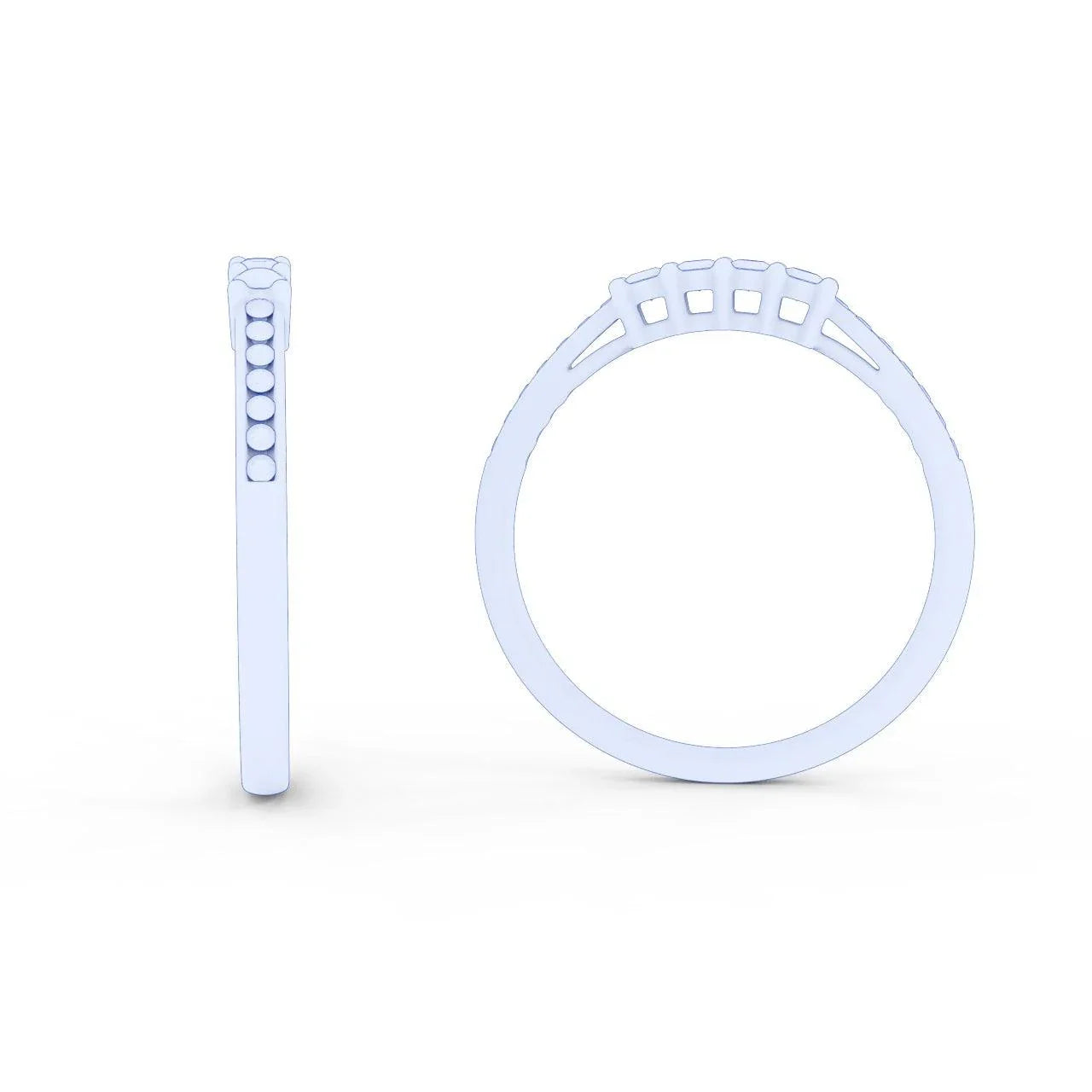 Designer Half Eternity Round Diamond Ring For Women