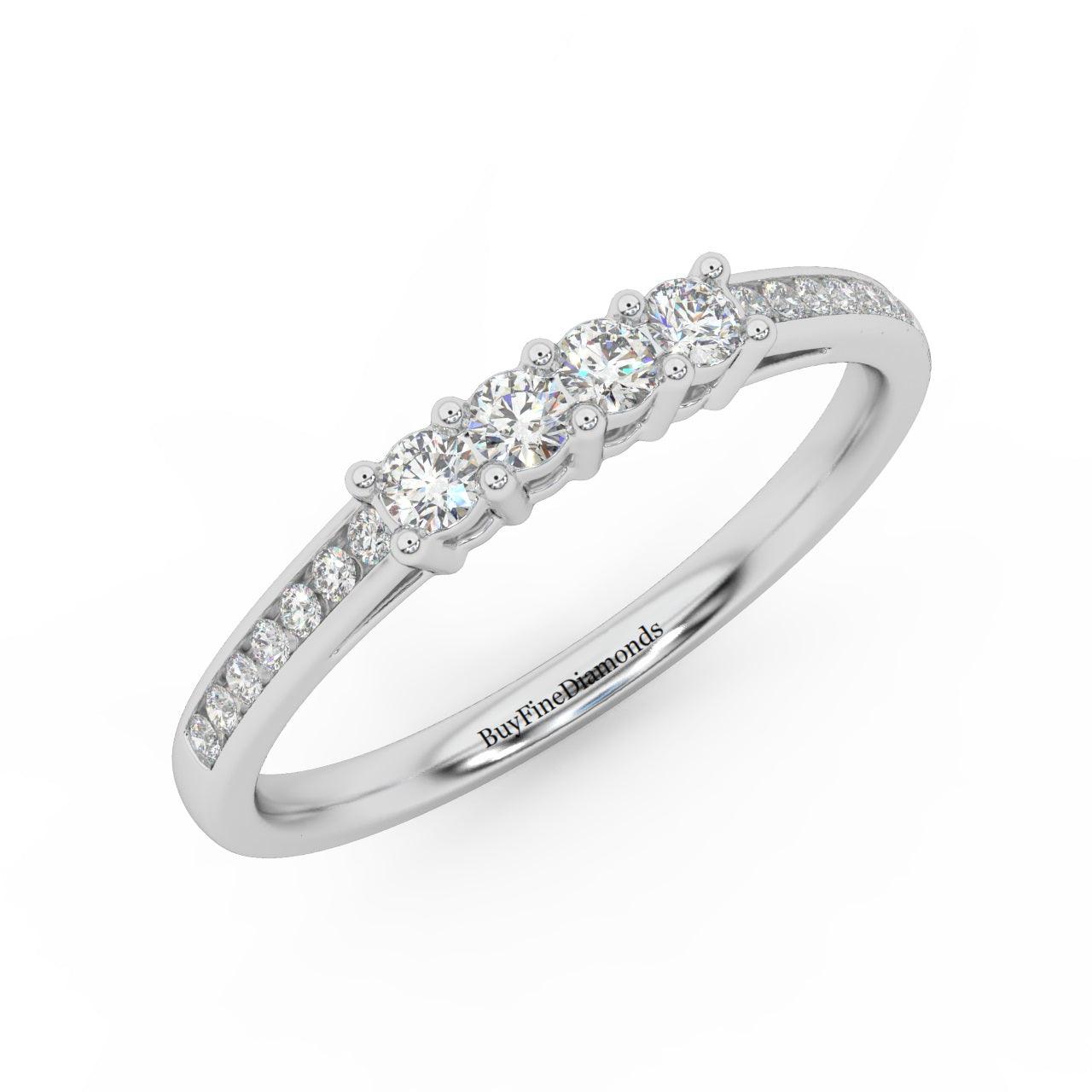 Designer Half Eternity Round Diamond Ring For Women