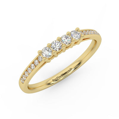 Designer Half Eternity Round Diamond Ring For Women