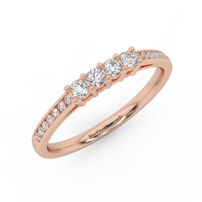 Designer Half Eternity Round Diamond Ring For Women