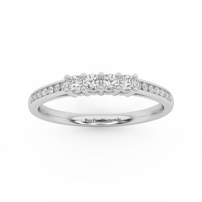 Designer Half Eternity Round Diamond Ring For Women